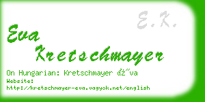 eva kretschmayer business card